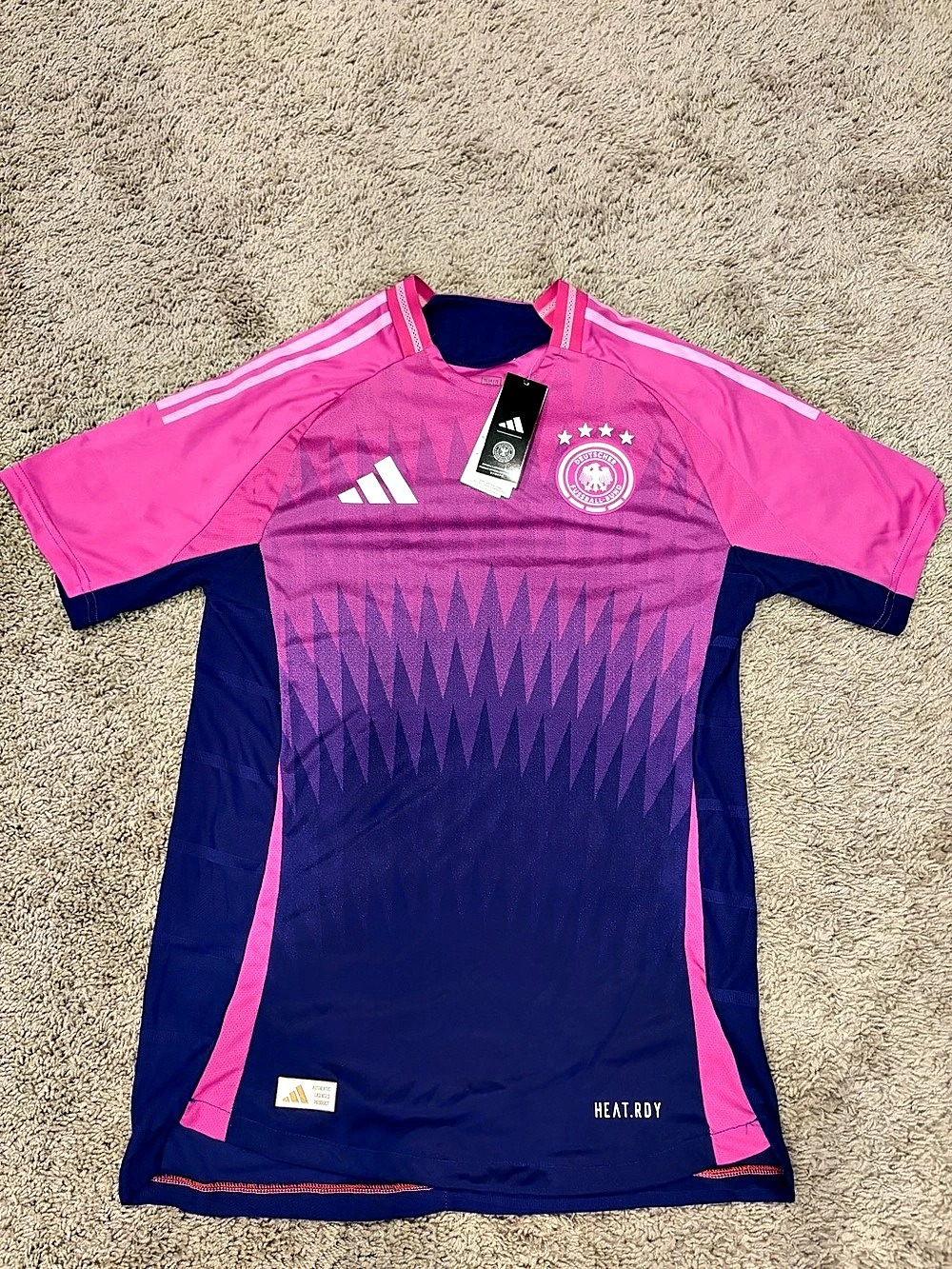 adidas Germany 2024 Home Jersey Men's Pink & Blue XL NWT